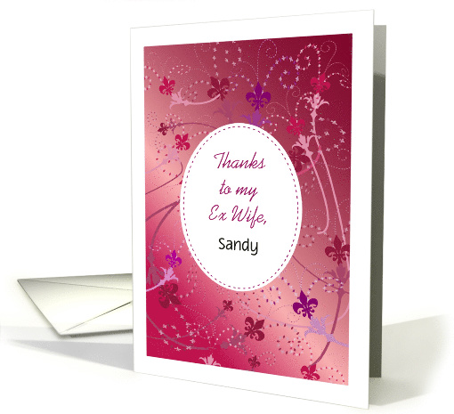 Custom Name Thank You to Ex Wife, abstract card (1404664)