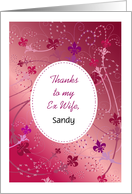 Custom Name Thank You to Ex Wife, abstract card