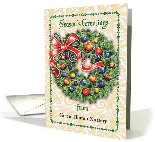Custom Name Season's Greetings, Garden Nursery card (1405684)