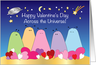 Valentine’s Day, across the miles, alien space bugs card