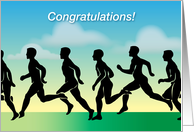 Congrats, cross country running time, runners card