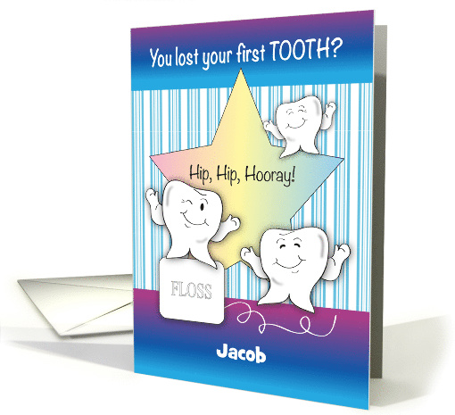 Congratulations, first tooth, star, happy teeth card (1409178)