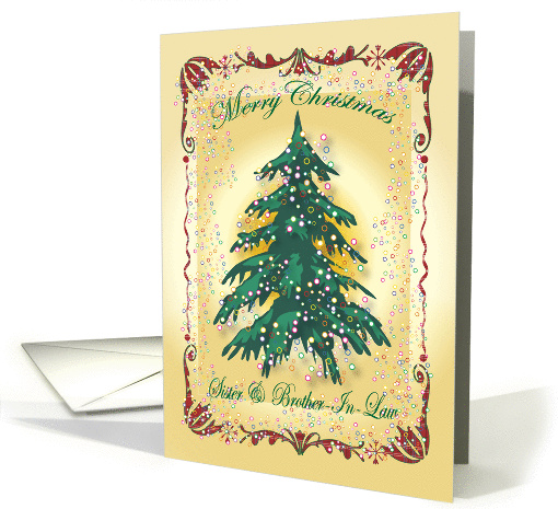 Christmas for Sister and Brother-In-Law, decorated tree card (1409404)