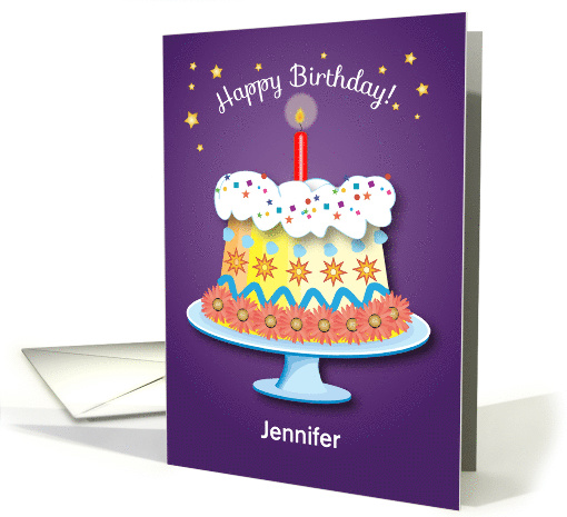 Custom Name Birthday for Surrogate Mother, cake card (1410890)