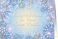 Congrats, Winter Wedding, snowflakes card