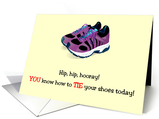 Congrats, Tying Shoes, sneakers card (1413414)