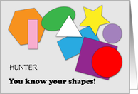 Congrats, Learning Shapes, custom name card