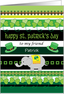 Custom Name St Patrick’s Day Friend Elephant card