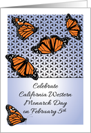 California Western Monarch Day, Feb. 5th card