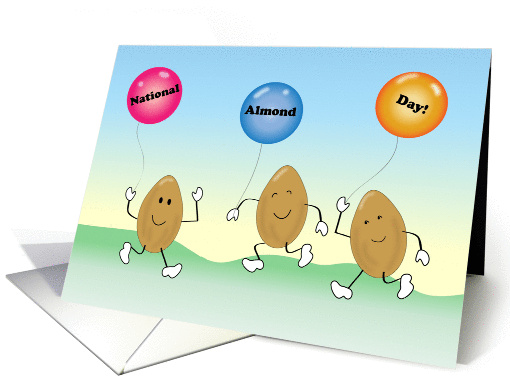 Nat. Almond Day, Feb. 16, balloons card (1422028)