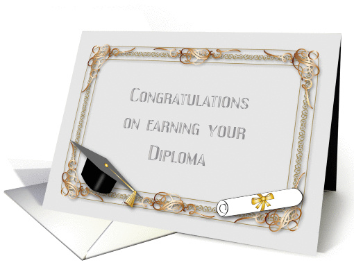 Graduation Congratulations from Departed, diploma card (1426908)