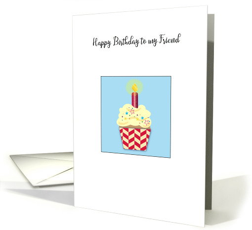 Birthday to Friend From Departed Cupcake card (1426958)