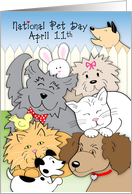 Nat. Pet Day, April 11th, animals card