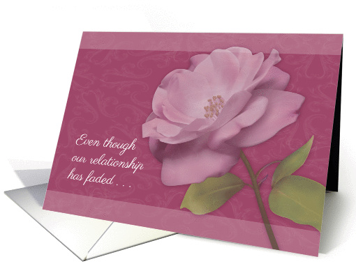 Thinking of You, Birth Daughter, pink rose card (1431340)