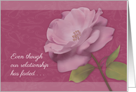 Thinking of You, Birth Daughter, pink rose card