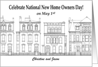 Custom Name Nat. New Home Owners Day, May 1st card