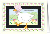 Best Wishes, Cradle Ceremony, goose, hearts card