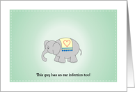 Custom Name Get Well, Ear Infection for child card