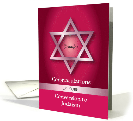 Congrats, Conversion to Judaism, for her card (1433456)
