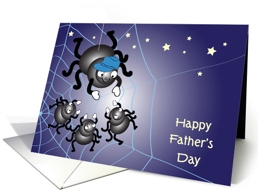 Father's Day, spiders, stars, web card (1434098)