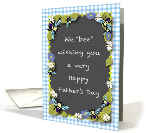Father's Day, bees, daisies, leaves card (1434300)