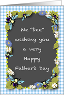 Father’s Day, bees, daisies, leaves card