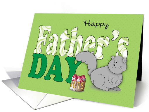 Father's Day, happy grey squirrel card (1434490)