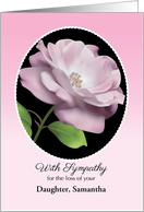 Custom Name Female any Relation, Sympathy, pink rose card