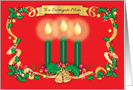 Christmas for Surrogate Mom Red Candles card