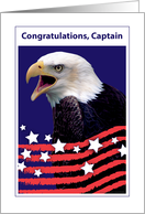 Congrats, Promotion to Captain, American Bald Eagle card