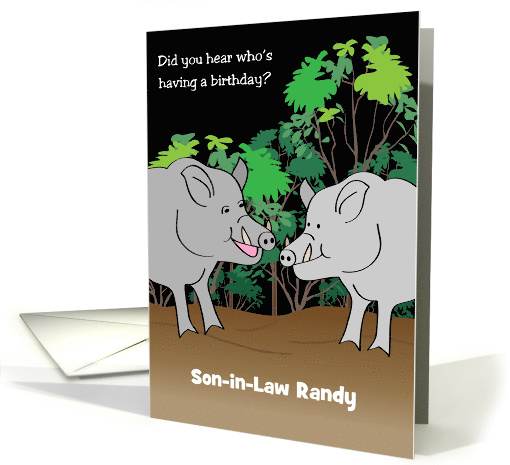 Custom Birthday for Boar Hunter Son-in-Law card (1442860)