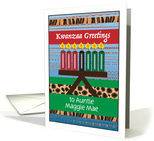 Custom Name Kwanzaa Greetings to relation card (1448358)