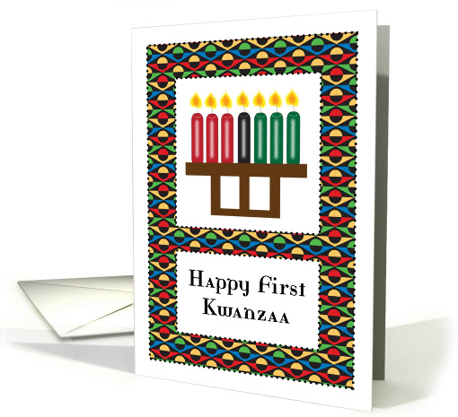 First Kwanzaa, candles card (1448384)