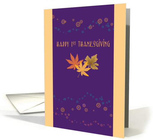 1st Thanksgiving, autumn leaves card (1449038)