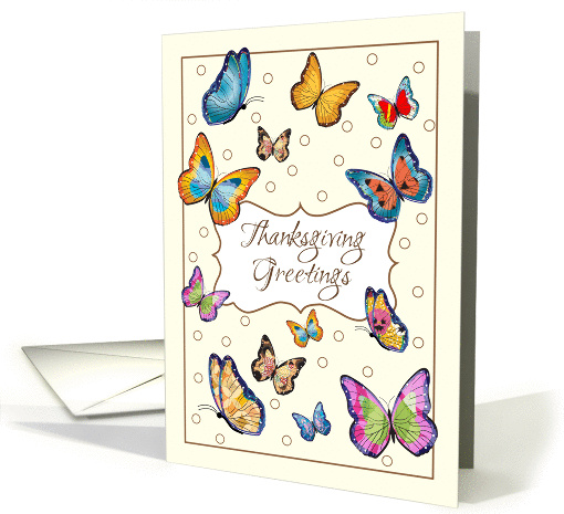 Thanksgiving Greetings, butterflies card (1449534)