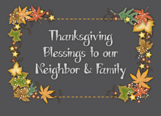Thanksgiving for Neighbor & Family, leaves