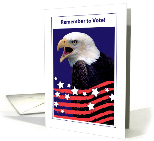Remember to Vote, USA, Bald Eagle, stars card (1452714)