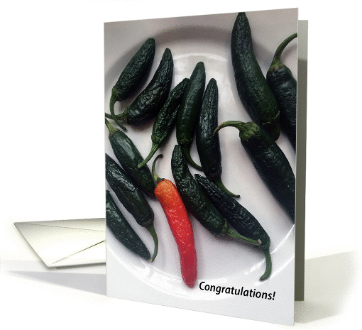 Congrats, to girlfriend, chili peppers card (1452734)