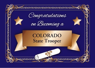Congrats, State Trooper, Customized, stars, diploma