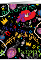 Red Hat Mardi Gras Celebration card