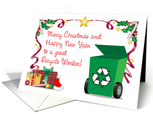 Christmas for Recycle Worker, decorations card (1458220)