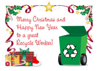 Christmas for Recycle Worker, decorations