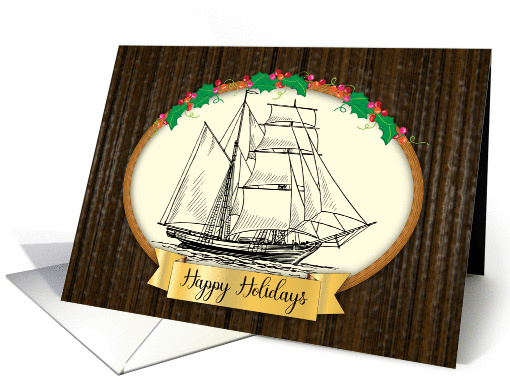 Christmas, Nautical Theme, Irish Proverb, holly, banner card (1459424)