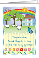 Congratulations to Son & Daughter in Law, for Grandson card