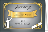 Custom Name Announcement, Passing the Bar card