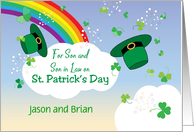 Custom Name St Patrick’s for Son & Son in Law card