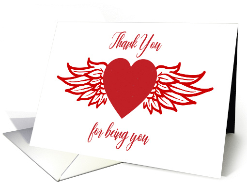 Thank You for Like a Sister, heart with wings card (1488940)
