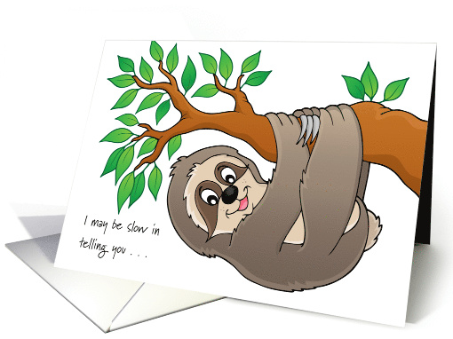 Sloth love & romance card (1490310)