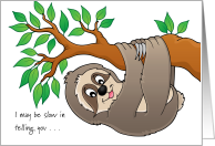 Sloth love & romance card