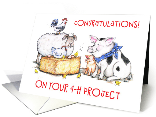 Congratulations on 4-H Project card (1497462)